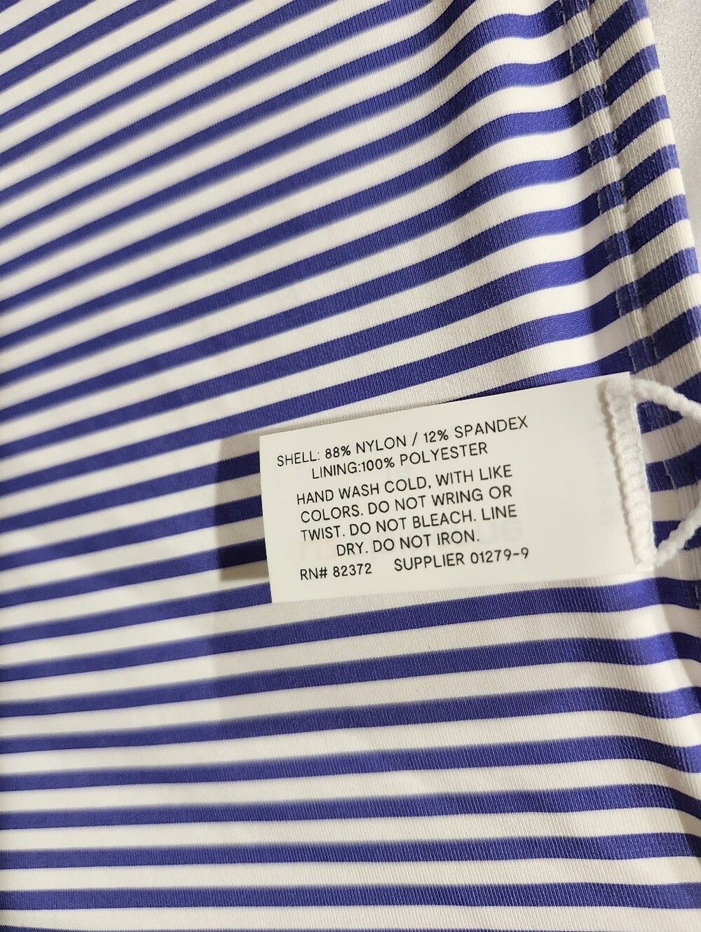 Liz Claiborne Size 14 Blue And White Striped Tankini - Picture 5 of 5